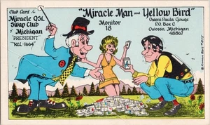 Vintage CB Funk QSL Postkarte KEL 1664 Owosso Michigan USA - Bild 1 von 2