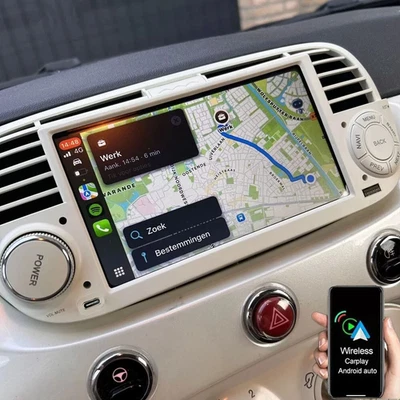 Per FIAT 500 2007-2015 Car Autoradio Stereo Android 13 GPS NAVI 1 DIN Carplay FM - Immagine 1 di 4