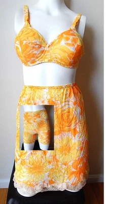 Sujetador vintage Olga a juego, Slip, Faja talla 34B, M Foto 1 de 4