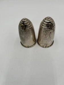 Juego de cocteleras de sal y pimienta de plata esterlina Gotham colmena # 1270 - Imagen 1 de 10