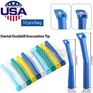 10Pcs/bag Dental Duckbill Evacuation Tip Strong Suction Tips Assorted Colors - Picture 1 of 19