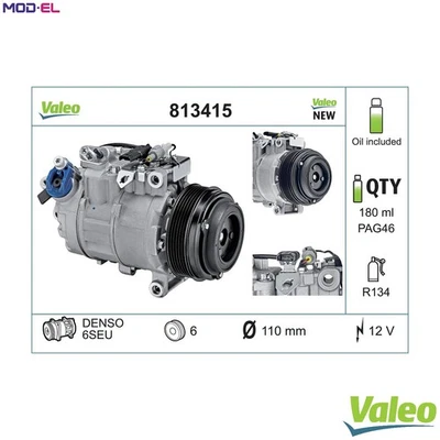 COMPRESSOR AIR CONDITIONING 813415 FOR BMW X1/SUV/E84/SAV N47D20D/B/C/A M47D20 - Image 1 of 4