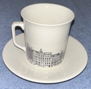 Tazza e piattino vintage Villeroy & Boch Lussemburgo O.Z.Voorburgwal City Scape - Foto 1 di 17