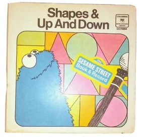 Sesame Street Shapes & Up And Down 45 RPM Record and Book - Picture 1 of 12