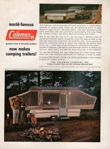 1967 Coleman CT-1 Campingzelt Anhänger Original Farbe Druck Anzeige  - Bild 1 von 1