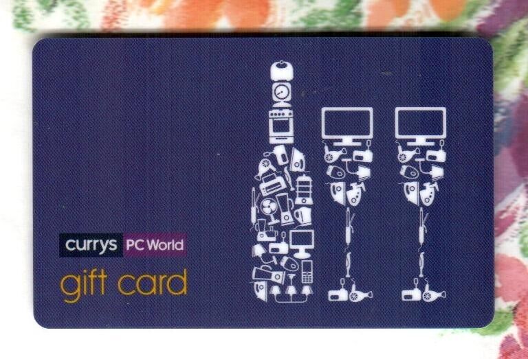 CURRYS PC WORLD ( UK ) Wine Bottle and Glasses ( 2010 ) Gift Card ( $0 )