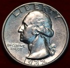 Uncirculated 1932 Philadelphia Mint Silver Washington Quarter