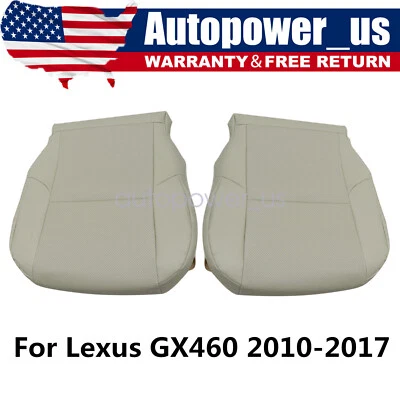 For 2010-2017 Lexus GX460 Driver & Passenger Bottom Seat Cover Leather Tan Foto 1 de 4