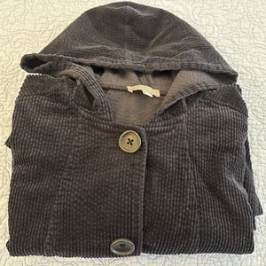 Habitat Clothes to Live In Women’s Medium Navy Hooded Corduroy Swing Jacket - Picture 1 of 8