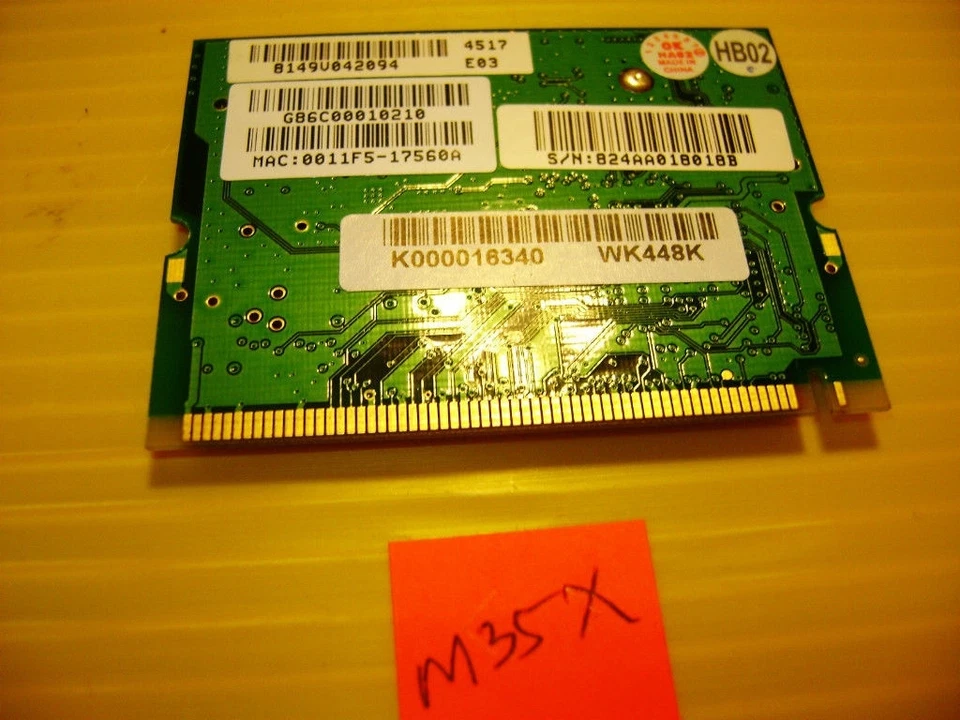 Tarjeta inalámbrica Toshiba Satellite M30X M35X Mini PCI K000016340 Foto 1 de 3