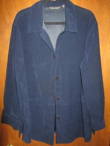 Vintage Women's Navy Blue Fleet Street Blazer/Shirt- XL-NICE! - Picture 1 of 2