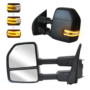 LH RH Towing Mirrors Fits 2017-2020 Ford F350 SD Power Heated Dynamic Signal - Picture 1 of 13