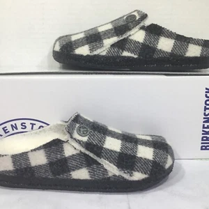 Birkenstock Youth Size 12 EU 30 N Zermatt Rivet Kids Plaid White Shoes Y23-967 - Picture 1 of 10