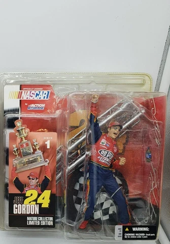 McFarlane NASCAR #24 Jeff Gordon Series 1 Dupont With Hat & Glasses Figure 2003 Cover