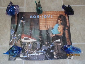 JON BON JOVI - PÓSTER VINTAGE DE ROCK 'N ROLL - 1989 JEFF KATZ FUNKY - HARLEY. nos - Imagen 1 de 6