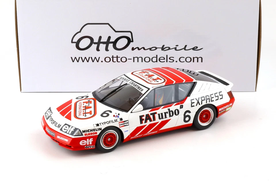 OTTOMOBILE ALPINE GTA Europa Cup J. GOUHIER 1987 bianco 1/18 OT1022