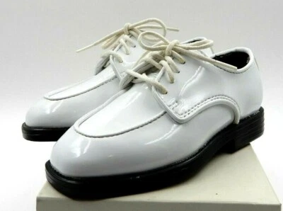 AFTER SIX "MODERN CELEBRATION" PATENT LEATHER WHITE DRESS SHOES YOUTH SIZE:10M - Image 1 of 4