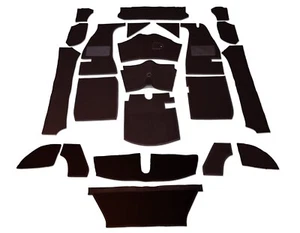 Carrelli Hessian Backed Interior Carpet Set Black for MG MGA Roadster 1955-1960 - Picture 1 of 9