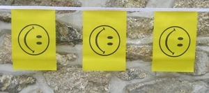 Happy Face Polyester Wimpelkette - verschiedene Längen - Bild 1 von 9
