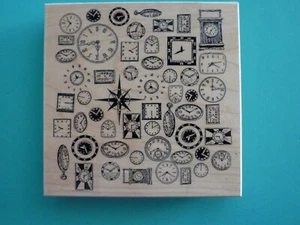 Uhrenhintergrund, X-Large POSTMODERN DESIGN Gummistempel - Bild 1 von 2