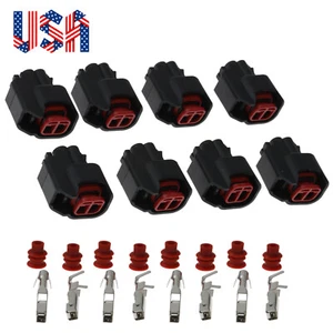 8 Pcs 2 Pin Injector Dynamics Terminals/Pins Kit Fit for EV6 EV14 DW LS1 LS2 - Picture 1 of 7