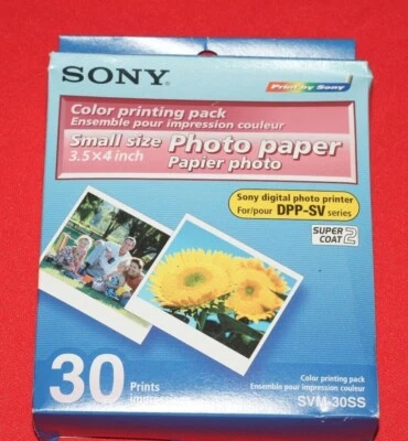 Sony SVM-30SS Color Cartridge and Photo Paper Printing Pack Kit Brand New  - Image 1 of 4