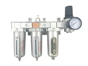 1/2" Heavy Duty Inline Compressed Air Filter Clean system 4 Stage Manual Drain - Picture 1 of 7