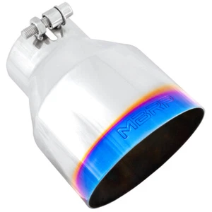 MBRP T5184BE Acero Inoxidable Extremo Quemado Ángulo Redondo 3 pulgadas Punta de Escape Universal - Imagen 1 de 5