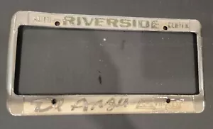 RIVERSIDE DE ANZA CHEVROLET " Vintage Dealer License Plate Frame” - Picture 1 of 1