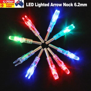 Nocks Hunting Archery Arrow Bowstring Activated 6.2mm Lighted 2/5/10 Glow PC LED - Picture 1 of 18