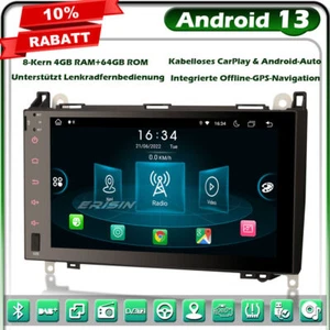 9" 8-Kern Android 13 DAB Autoradio Mercedes A/B Klasse Sprinter Viano VW Crafter - Bild 1 von 24