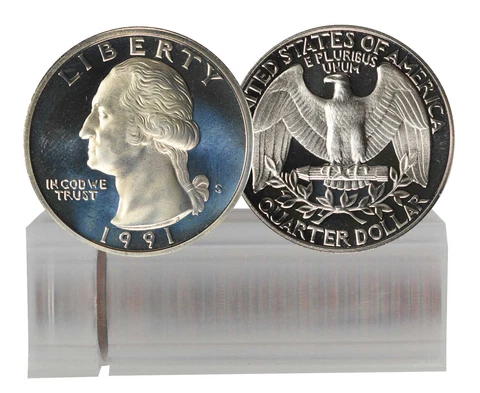 1991-S Proof Washington Quarter 40-Coin Roll Cover