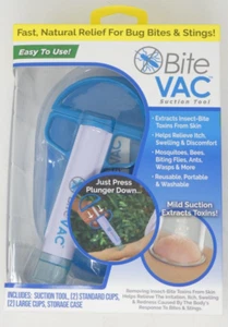 Bite Vac Suction Tool Toxin Venom Extractor Insect Sting Emergency Kit - Picture 1 of 14