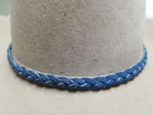 SOMBRERO TRENZADO Azul CUERO GENUINO para Vaquero Occidental Sombreros Sombrero Banda - Imagen 1 de 9