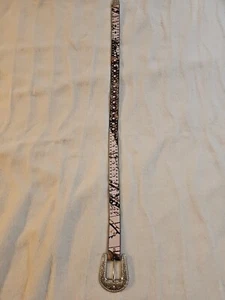 Nocona Pink Camo Girl's Size 28 Western Belt Rhinestones Bling Pink Camouflage - Picture 1 of 5