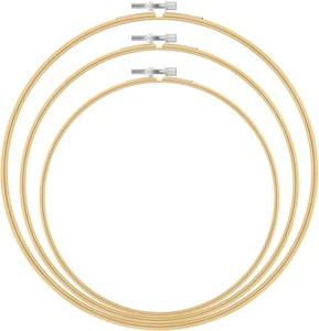 Embroidery Hoop 3PCS Circle Bamboo Cross Stitch DIY Art Craft Sewing 20cm 26cm 3 - Picture 1 of 12
