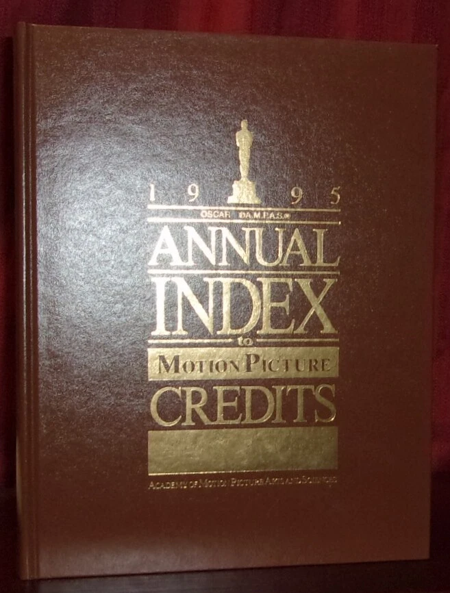 ANNUAL INDEX TO MOTION PICTURE CREDITS 1995 First Edition Hardcover Leatherette Foto 1 de 1