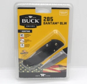 NEW In Package ~ Buck 285 Bantam BLW (Black Folding Blade Knife) 0285BKS-C 5762 - Picture 1 of 2