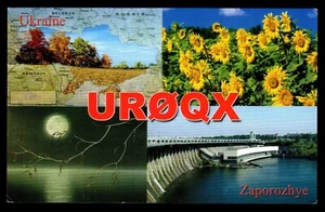 QSL QSO RADIO CARD "Zaporozhye,Alexander Suvorov,UR0QX", Ukraine (Q3017) - Picture 1 of 2