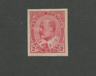 Sello carmín franqueo 2c del rey Eduardo VII 1903 Canadá #90a valor Scott $160 Foto 1 de 2