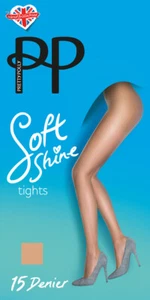 Pretty Polly Everyday Plus Soft Shine Tights 15 Denier Nude or Barely Black - Picture 1 of 3