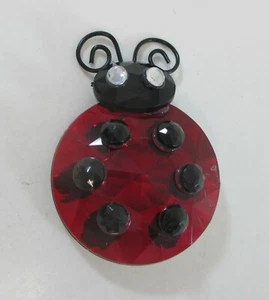 Q1 Lucky coccinella CRYSTAL EXPRESSIONS magnete frigorifero Ganz - Foto 1 di 3