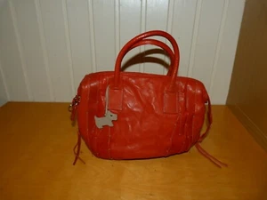 Radley Damen/Damen weiche rote Lederhandtasche geflecktes Material + Staubbeutel - Bild 1 von 6