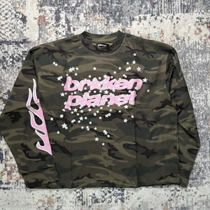 Broken Planet Star Camo Waffel Langarm Green Star Camo Größe: M - Bild 1 von 7