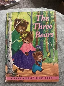 Vintage The Three Bears Rand McNally Giant Book 1962 Illustrated (27) - Foto 1 di 3