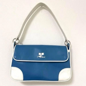 Courreges One-Shoulder Bag blau weiß Höhe 17 cm Breite 27 cm Damen Accessoires - Bild 1 von 11
