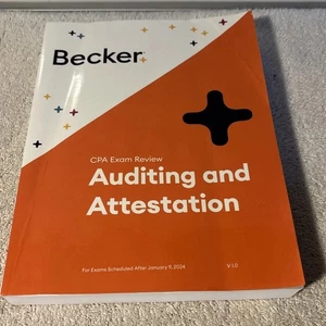 Becker CPA Exam Review Auditing & Attestation V 1.0 Textbook Exams After 1/9/24 - Picture 1 of 8