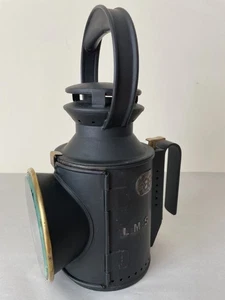 Vintage LMS London Midland Railway Guard Oil Burner Hand Lamp Lantern 4 Aspect - Foto 1 di 23