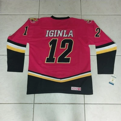 JEROME IGINLA CALGARY FLAMES CCM THROWBACK JERSEY. SIZE LG/50. NWT. - Image 1 of 4