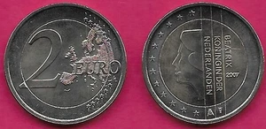 NETHERLANDS 2 EURO 2007 UNC 2nd MAP,AN UNCLUTTRED PORTRAIT OF QUEEN BEATRIX,ACCO - Picture 1 of 1
